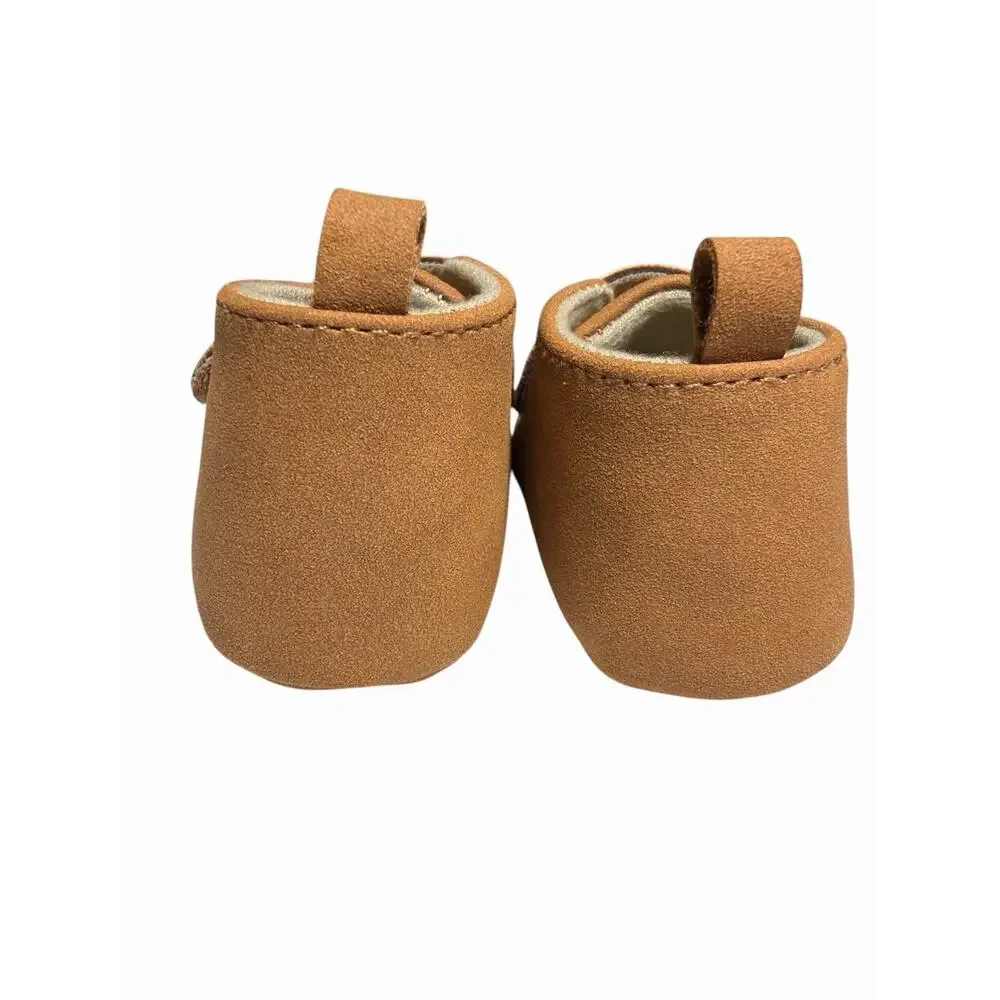 Carter's Child Of Mine Crib Shoes Baby Boys Size 3-6 Months Brown Lightweight